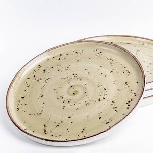 Assiettes plates Olive II (lot de 6) Porcelaine - Olive - Diamètre : 21 cm