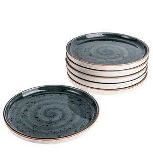 Assiettes Arando II (lot de 6) Porcelaine - Anthracite - Diamètre : 21 cm