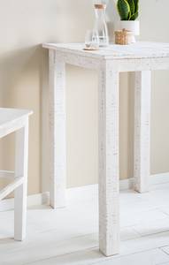 Table haute en bois massif Waterford Manguier massif - Blanc vintage
