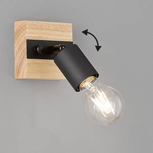 Wandlamp Juris ijzer/massief hout - 1 lichtbron