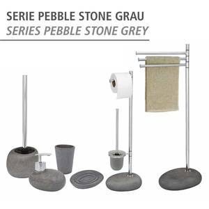 Portasaponetta Pebble Stone Poliresina - Grigio