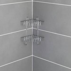 Scaffale angolare da doccia Milano Acciaio - Argento