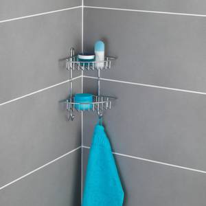 Scaffale angolare da doccia Milano Acciaio - Argento