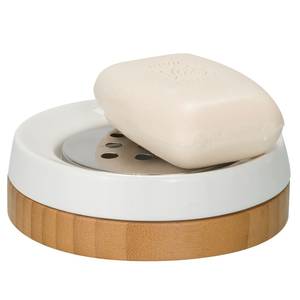 Porte-savon Bamboo Céramique / Bambou - Blanc