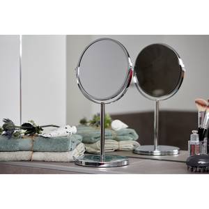 Staande make-up spiegel Assisi staal - zilverkleurig