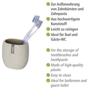 Zahnputzbecher Puro Polyresin - Beige - Braun