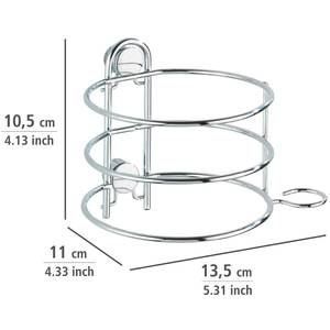 Föhnhouder Classic staal - zilverkleurig