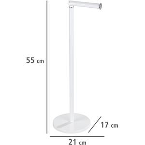 Staande wc-rolhouder Cianorte staal - Wit