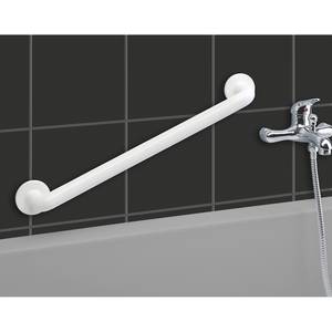 Barre d’appui Secura I Aluminium / Matière plastique - Chrome - Blanc - Largeur : 65 cm