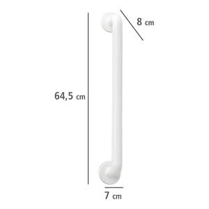 Wandbeugel Secura I aluminium/kunststof - chroomkleurig - Wit - Breedte: 65 cm