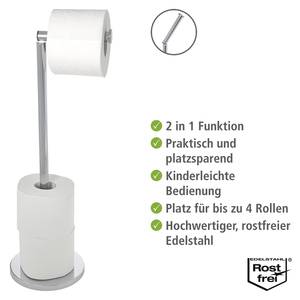 Stand-Toilettenpapierhalter Courban Edelstahl - Silber