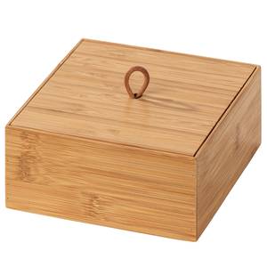 Box met deksel Terra I bamboe - bruin - 15 x 15 cm