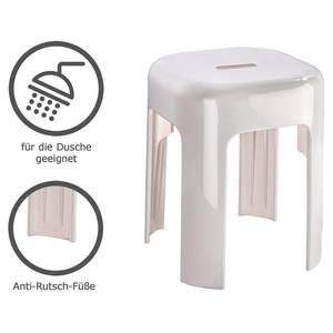 Tabouret de salle de bain Alaska 100 % polypropylène - Blanc