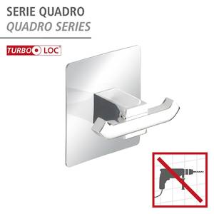 Portasciugamano Duo Acciaio Inox / ABS - Argento