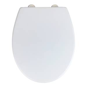 Siège WC premium Korfu Duroplast / Acier inoxydable - Blanc