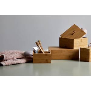Box met deksel Terra I bamboe - bruin - 22 x 15 cm