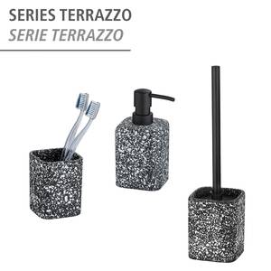 Tandenborstelbeker Terrazzo kunststeen - zwart - Zwart