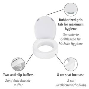 Tavoletta per WC Secura Comfort Tavoletta per WC: polimeri termoindurenti. Maniglia: materiale plastico (TPR). Cerniere: materiale plastico - Bianco