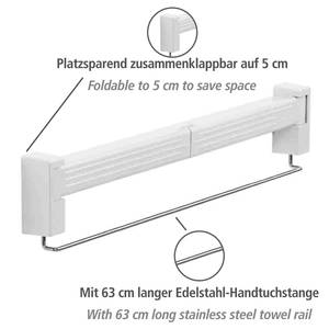 Stendino Butterfly Metallo cromato / ABS - Bianco