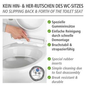 Premium WC-Sitz Kos Thermoplast / Edelstahl - Weiß