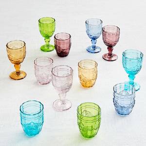 Drinkglas VICTORIAN gekleurd glas - Wijnrood