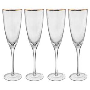 Champagnerflöte GOLDEN TWENTIES 4er-Set Klarglas - Transparent