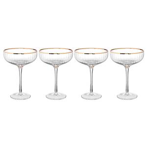 Champagnerglas GOLDEN TWENTIES (4er-Set) Klarglas - Transparent