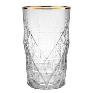 Longdrinkglas UPSCALE Klarglas - Weiß / Gold