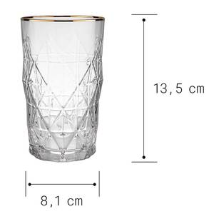 Longdrinkglas UPSCALE Klarglas - Weiß / Gold