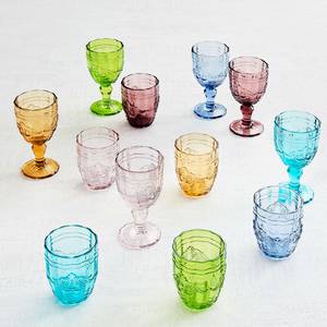 Trinkglas-Set VICTORIAN (6er-Set) Farbglas - Hellrosa