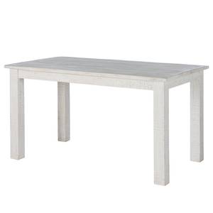 Table en bois massif Waterford Manguier massif - Blanc vintage - 140 x 80 cm