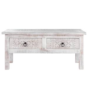 Table basse Waterford Manguier massif - Blanc vintage