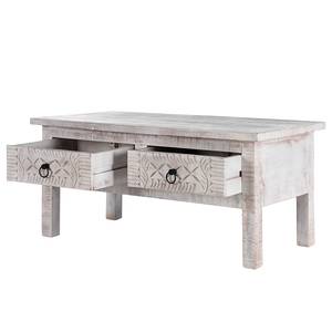 Table basse Waterford Manguier massif - Blanc vintage