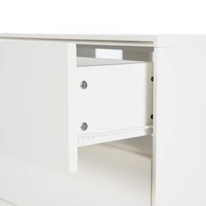 Mobile per doppio lavabo LINDHOLM Rovere parzialmente massello - Bianco