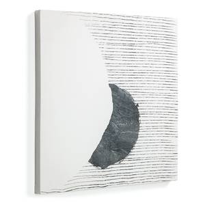 Tableau déco Small Prisma Feuille de plante - Blanc / Noir - 50 x 50 cm