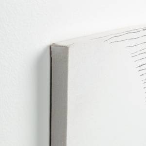 Tableau déco Small Prisma Feuille de plante - Blanc / Noir - 50 x 50 cm