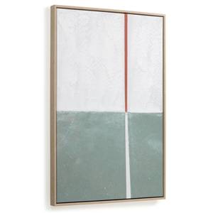 Tableau déco Malvern Feuille de plante - Vert / Blanc - 50 x 70 cm