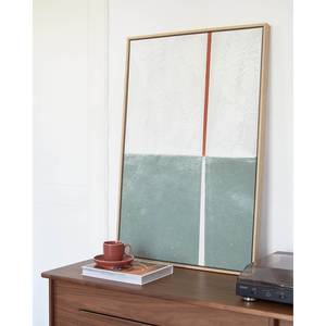 Tableau déco Malvern Feuille de plante - Vert / Blanc - 50 x 70 cm