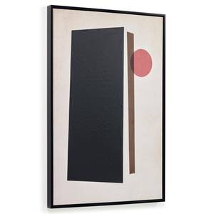 Tableau déco Padia Feuille de plante - Noir - 50 x 70 cm