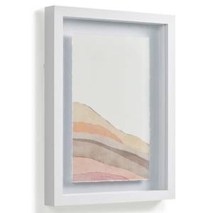 Quadro di legno Nacira Foglie - Bianco - 30 cm × 40 cm