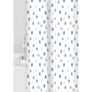 Tenda da doccia Drops Poliestere PVC - Blu