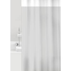 Douchegordijn Vertical polyester PVC - Grijs