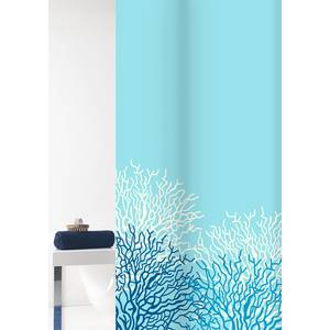 Douchegordijn Reef polyester PVC - blauw