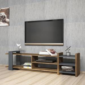 Banc TV Zambia Imitation noyer / Anthracite