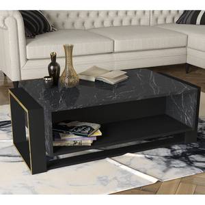 Tavolino da salotto Board Luca Effetto marmo nero / Oro