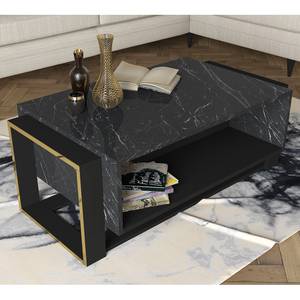Table basse Board Luca Imitation marbre noir / Doré