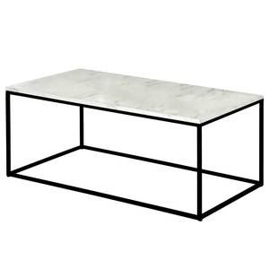 Table basse Ravello Imitation marbre blanc