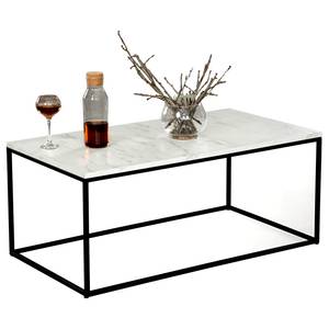 Table basse Ravello Imitation marbre blanc