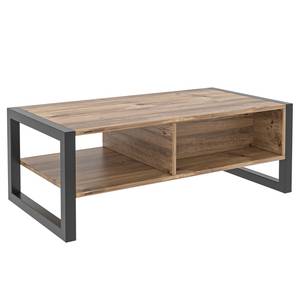 Salontafel Haloba metaal - grenenhouten look/zwart