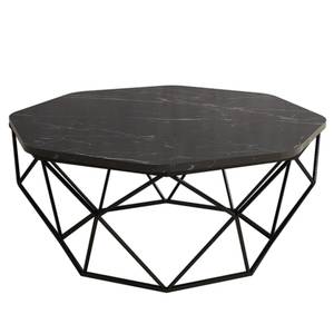 Table basse Comtash Imitation marbre noir